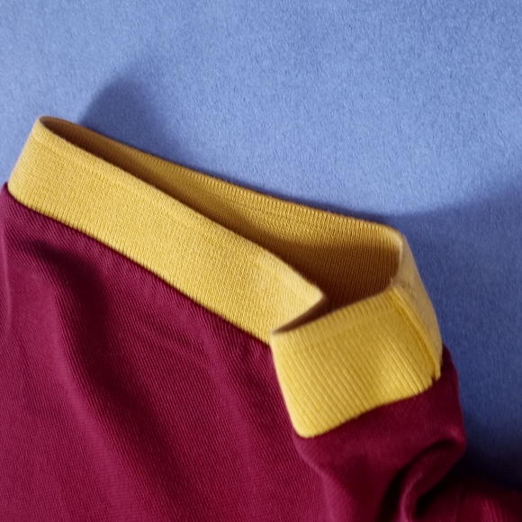 2016 Prada Milano Polo T-Shirt Maroon/Yellow - Picture 8 of 10